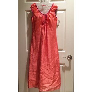 ABS by Allen Schwartz Orange Salmon Cocktail Sun Causal Dress Size Large NWT